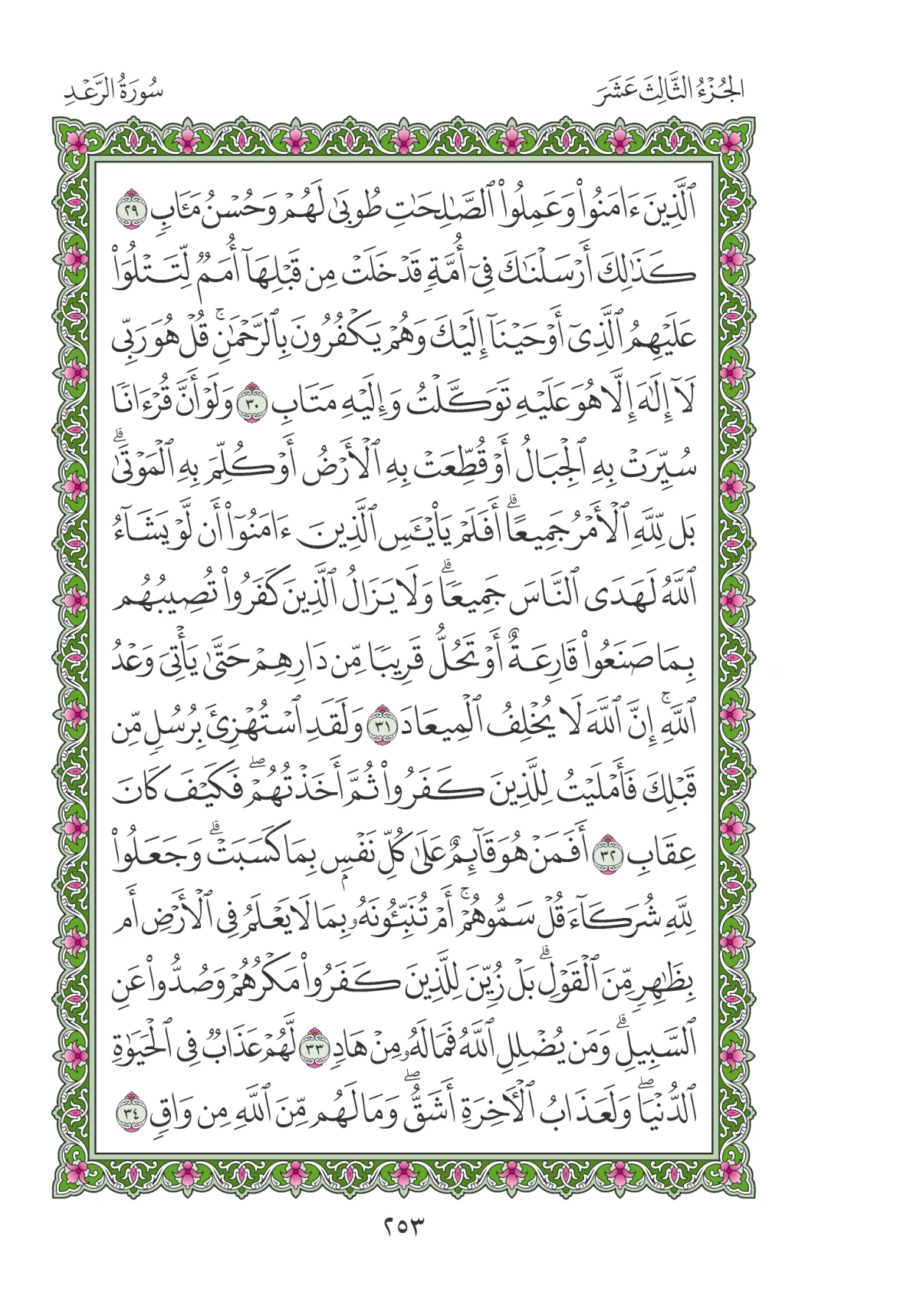 مصحف المدينة النبوية — طبعة المجمع، الصفحة 253