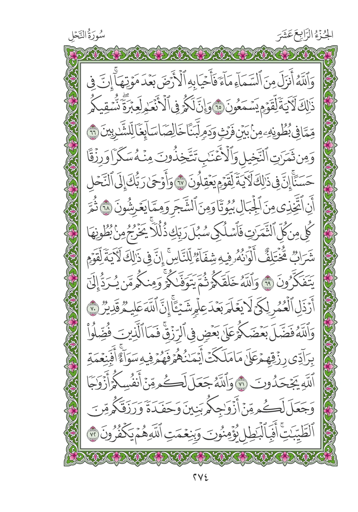 مصحف المدينة النبوية — طبعة المجمع، الصفحة 274
