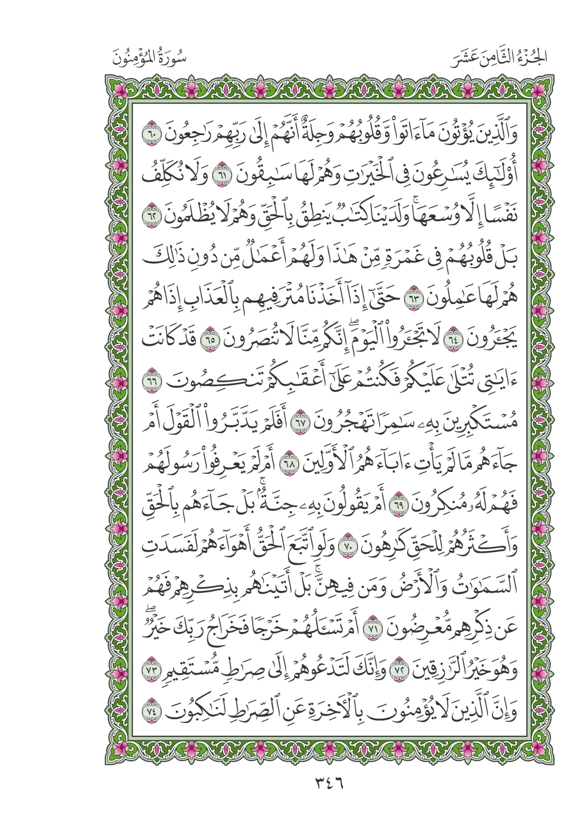 مصحف المدينة النبوية — طبعة المجمع، الصفحة 346
