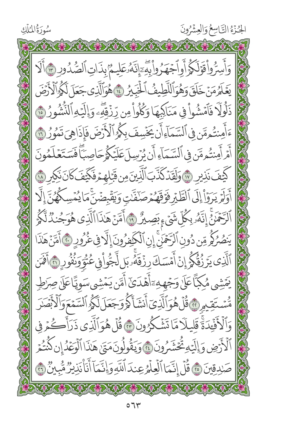 مصحف المدينة النبوية — طبعة المجمع، الصفحة 563